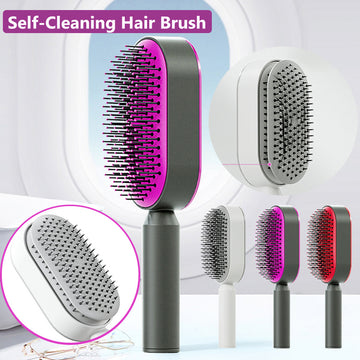 Self Cleaning Hair Brush For Women One-key Cleaning Hair Loss Airbag