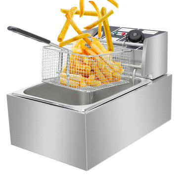 Commercial 10L Fast Electric Deep Fryer Fat Chip Single Tank Stainless Steel UK
